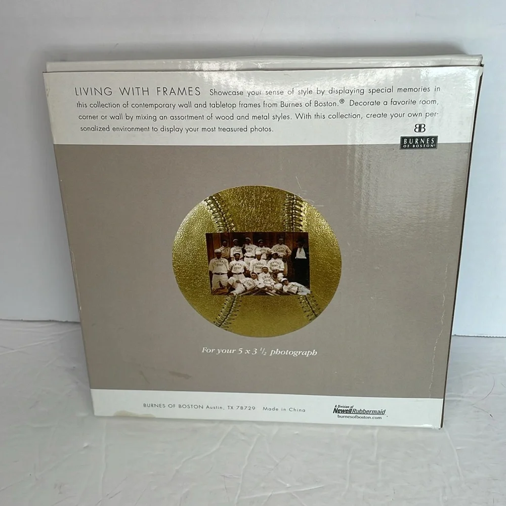 Burnes of Boston baseball photo frame NWT